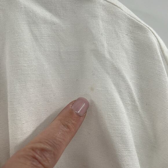 Clara Sun Woo Women's Open Front Linen Blend Cardigan - White - Small - NWT - Picture 4 of 6